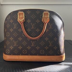 Louis Vuitton Monogram Canvas Alma with Tan Leather